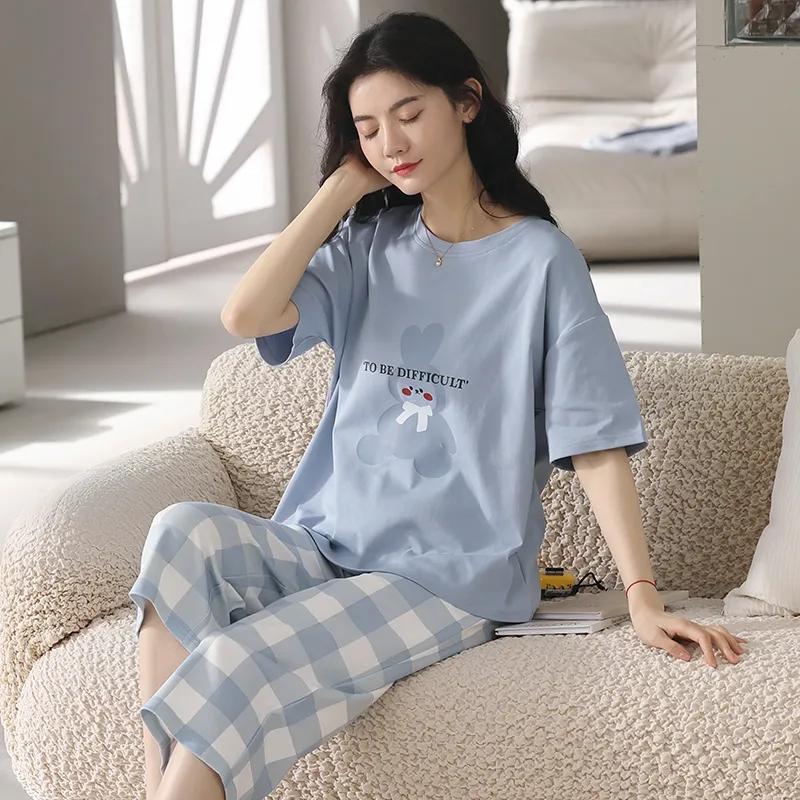 GOSO Pajama Set Women's Sky Blue-3