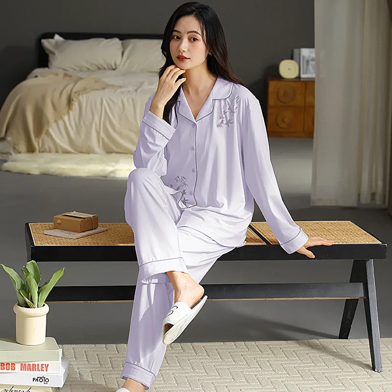 GOSO Pajama Set Women's Light Lavender-5