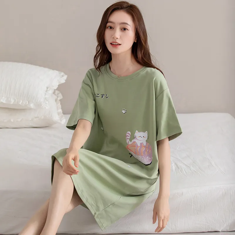 GOSO Nightgown Women's Yellow Green-4