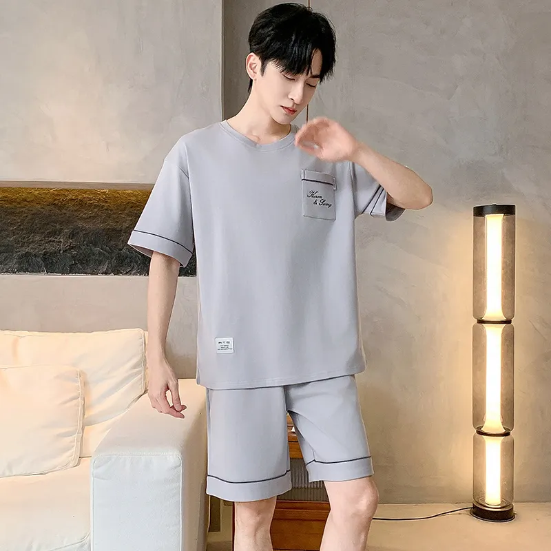 GOSO Pajama Set Men's Light Gray-6