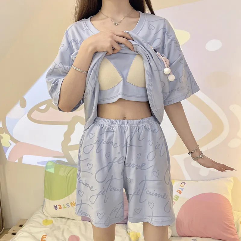 GOSO Pajama Set Women's Blue Shades-1