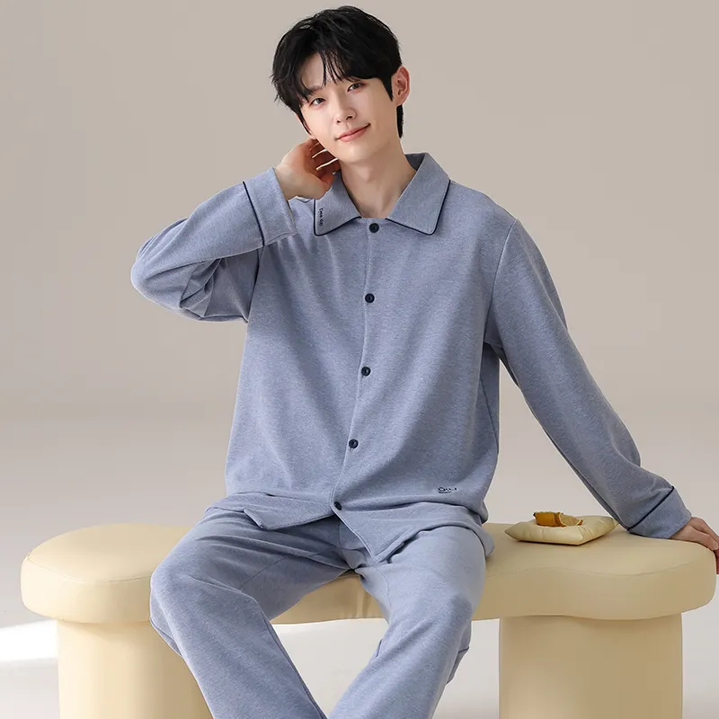 GOSO Pajama Set Men's Pink Blue-3