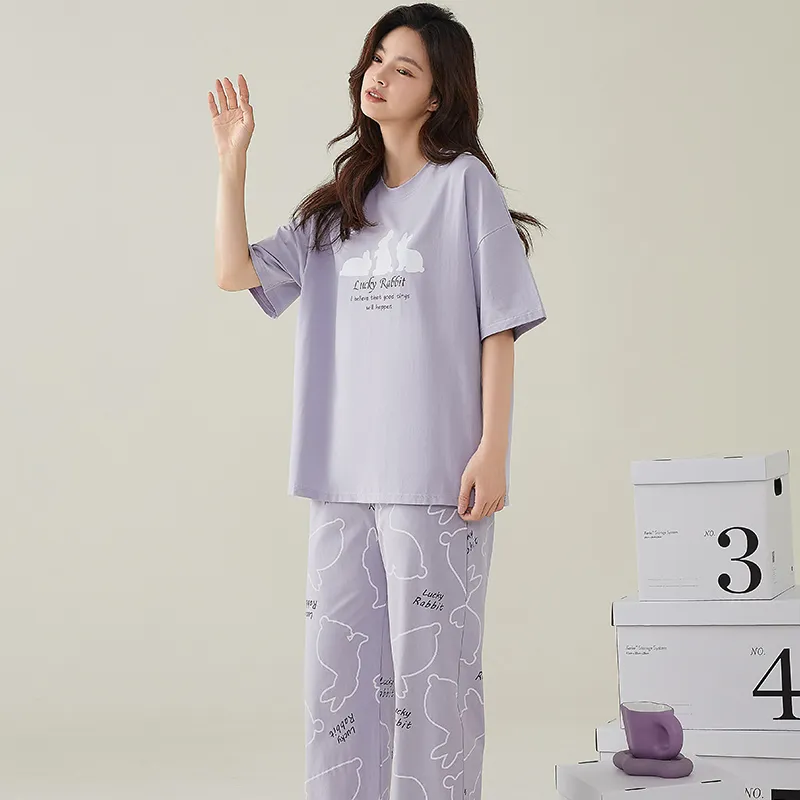 GOSO Pajama Set Women's Light Lavender-6