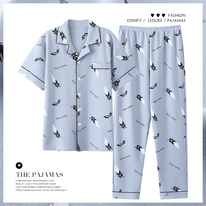 GOSO Pajama Set Men's Steel Blue-2