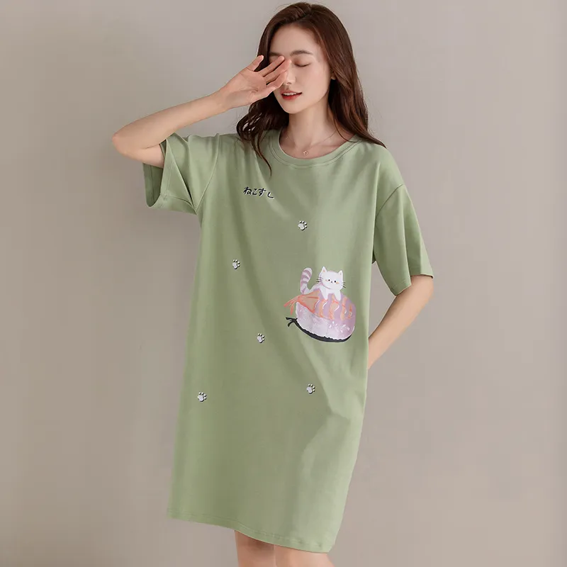 GOSO Nightgown Women's Yellow Green-6