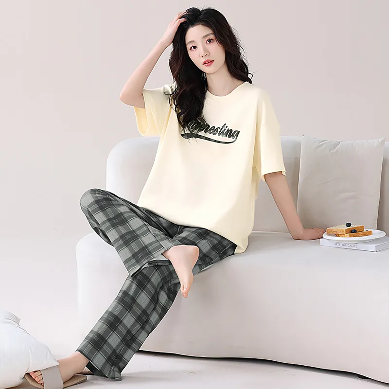 GOSO Pajama Set Women's Light Yellow-6