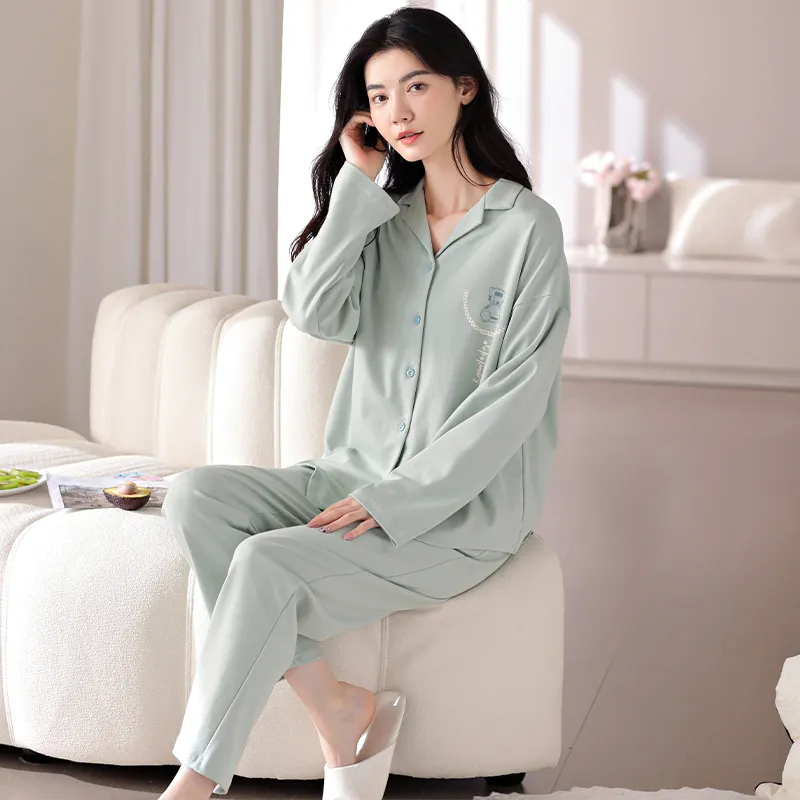 GOSO Pajama Set Women's Light Green-4