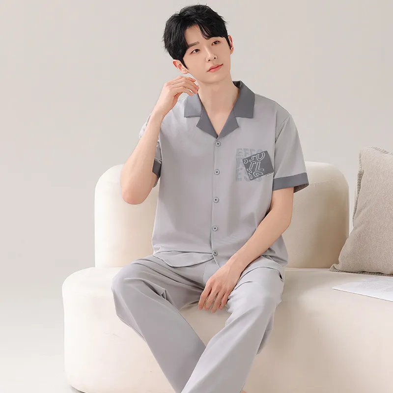 GOSO Pajama Set Men's Light Gray-5