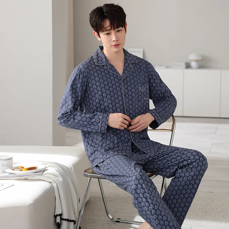 GOSO Pajama Set Men's Royal Blue-3