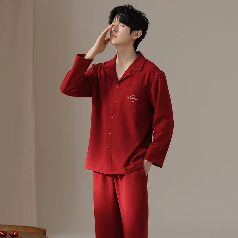 GOSO Pajama Set Men's Brick Red-2