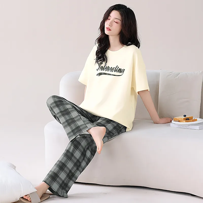 GOSO Pajama Set Women's Light Yellow-5