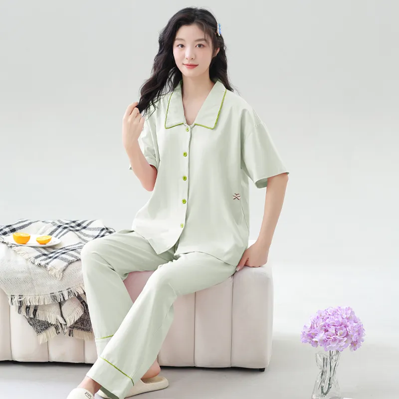 GOSO Pajama Set Women's Green Jade Color-4