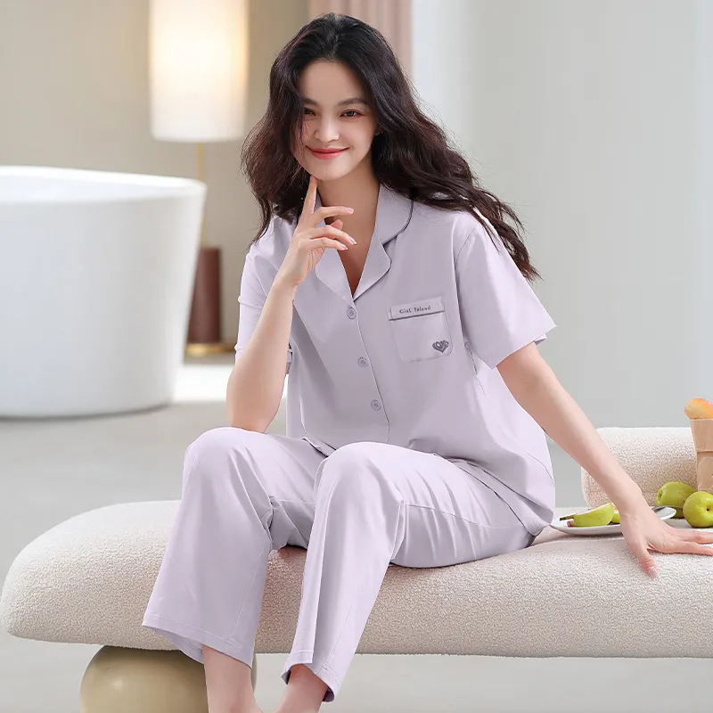 GOSO Pajama Set Women's Light Lavender-7