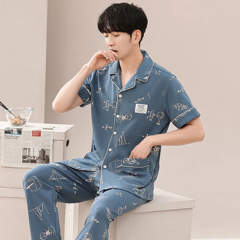 GOSO Pajama Set Men's Peacock Blue-2