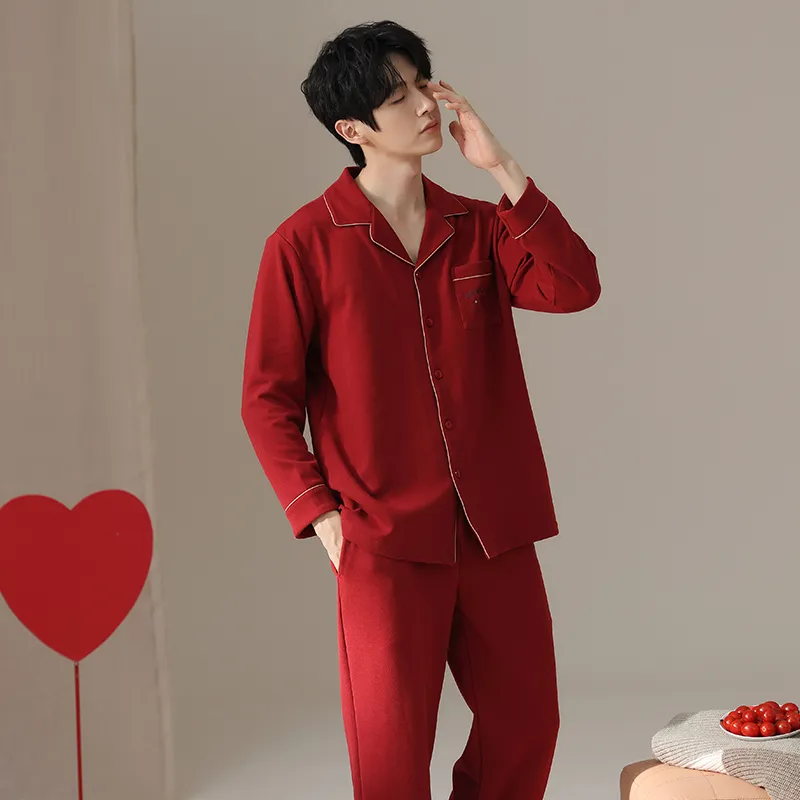 GOSO Pajama Set Men's Brick Red-2