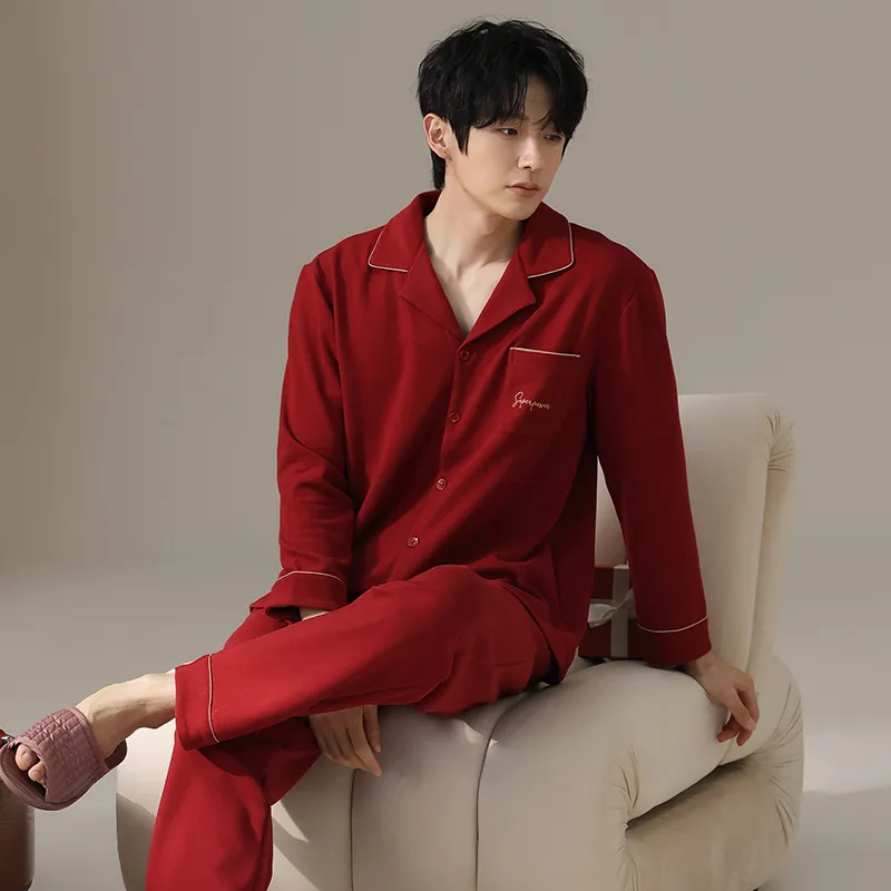 GOSO Pajama Set Men's Brick Red-4