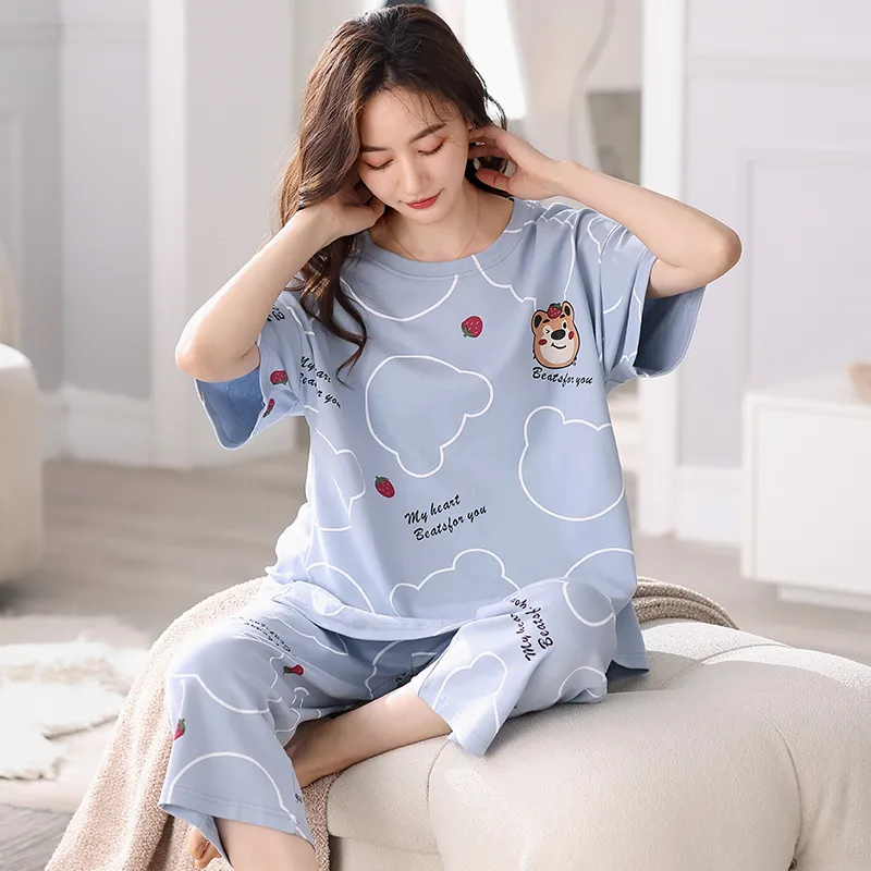 GOSO Pajama Set Women's Light Blue-6