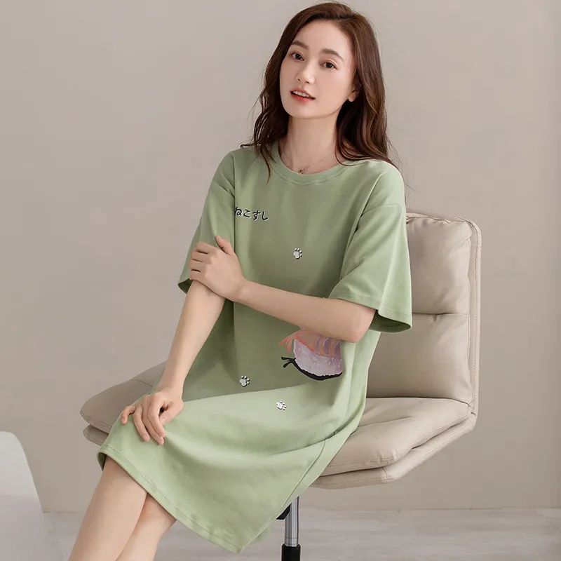 GOSO Nightgown Women's Yellow Green-2