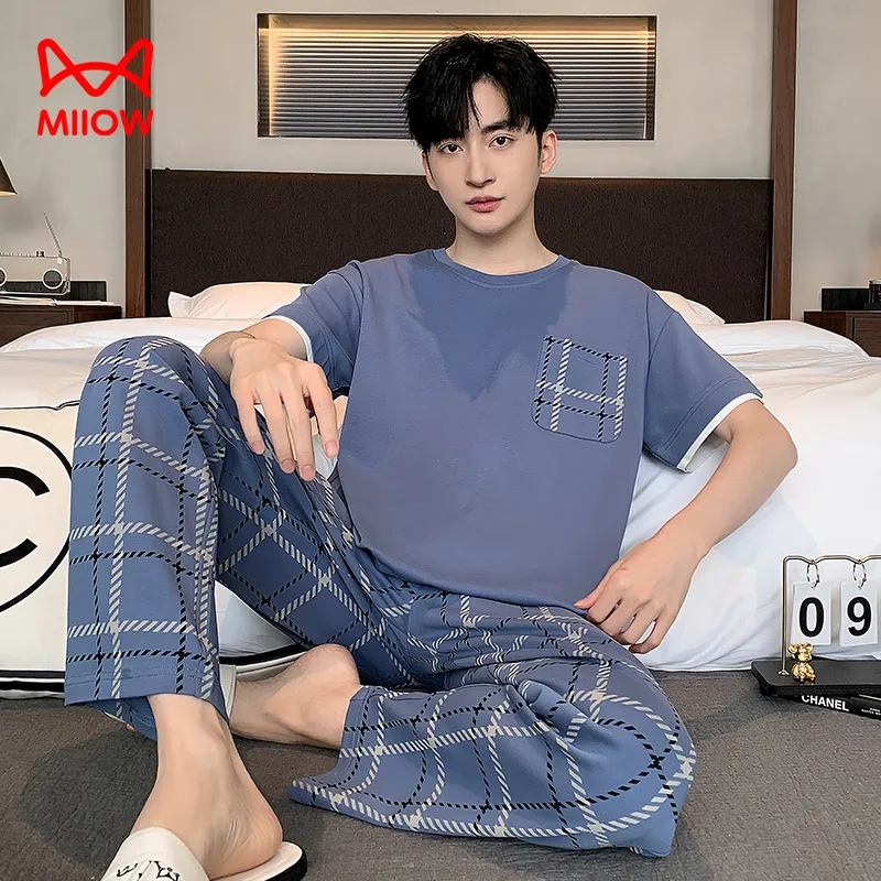 GOSO Pajama Set Men's Royal Blue-7