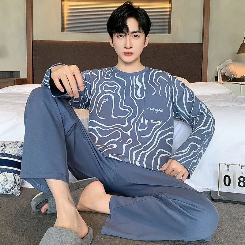 GOSO Pajama Set Men's Royal Blue-1