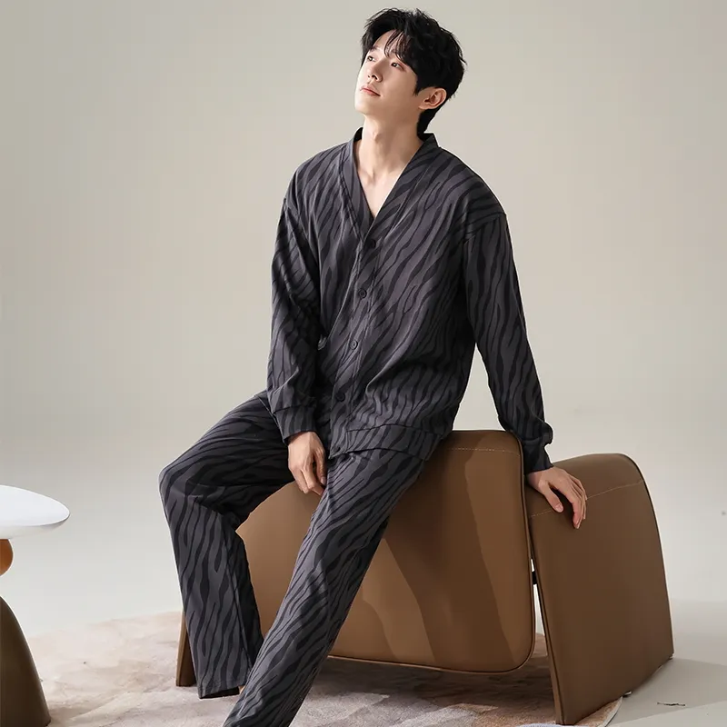 GOSO Pajama Set Men's Dark Gray-5
