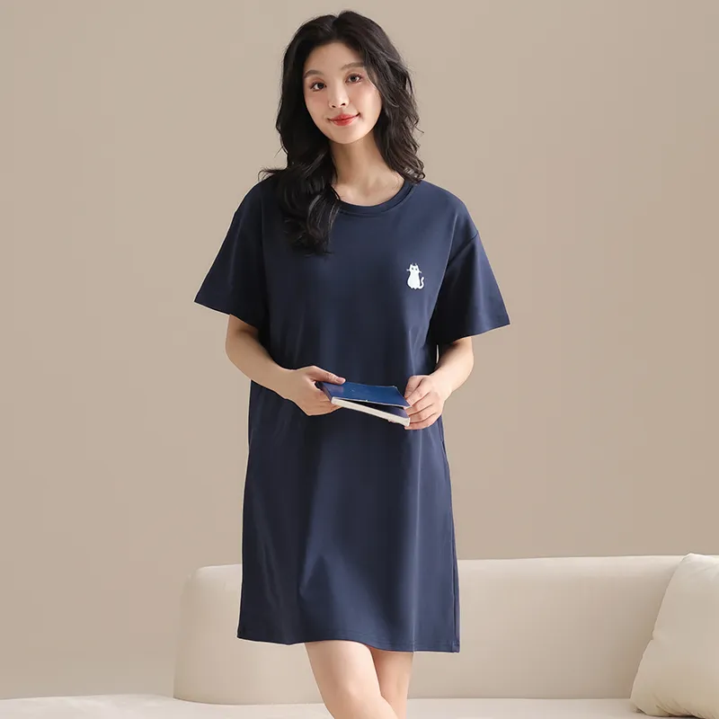 GOSO Nightgown Women's Navy Blue-1