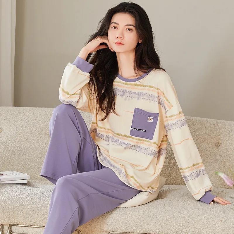 GOSO Pajama Set Women's Light Purple-4