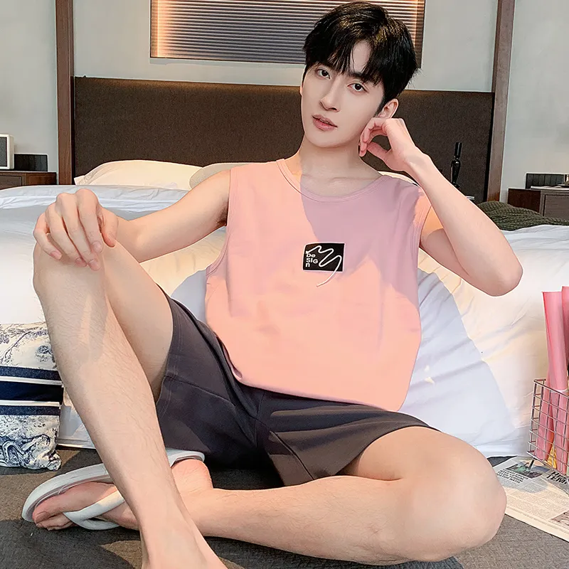GOSO Pajama Set Men's Light Pink-5