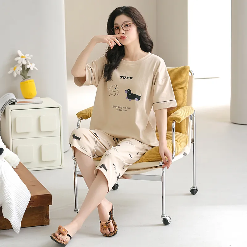 GOSO Pajama Set Women's Tea Brown-4