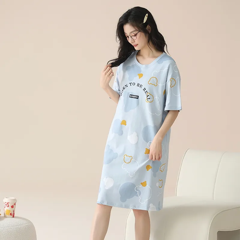 GOSO Nightgown Women's Light Blue-5