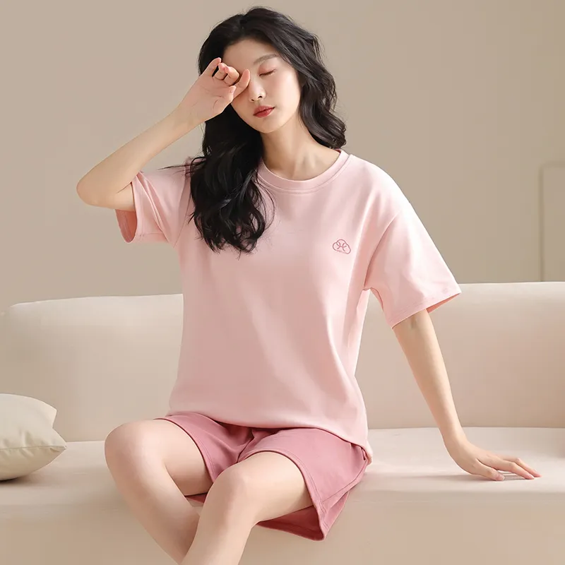 GOSO Pajama Set Women's Light Pink Red-2