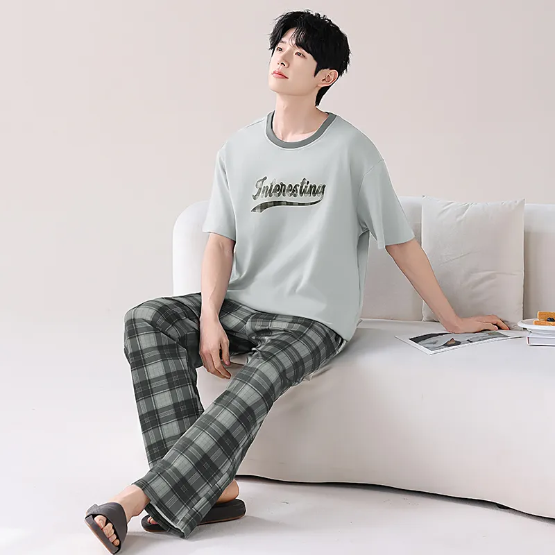 GOSO Pajama Set Men's Light Gray-2