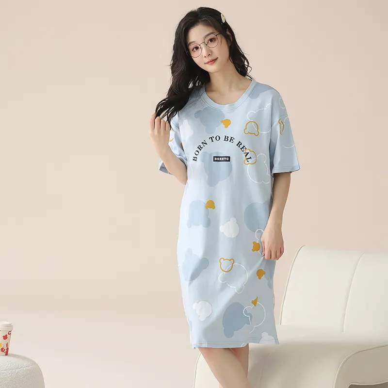 GOSO Nightgown Women's Light Blue-6