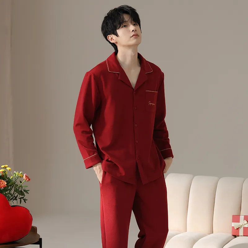 GOSO Pajama Set Men's Brick Red-2