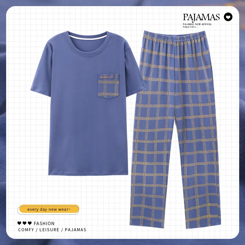 GOSO Pajama Set Men's Royal Blue-6