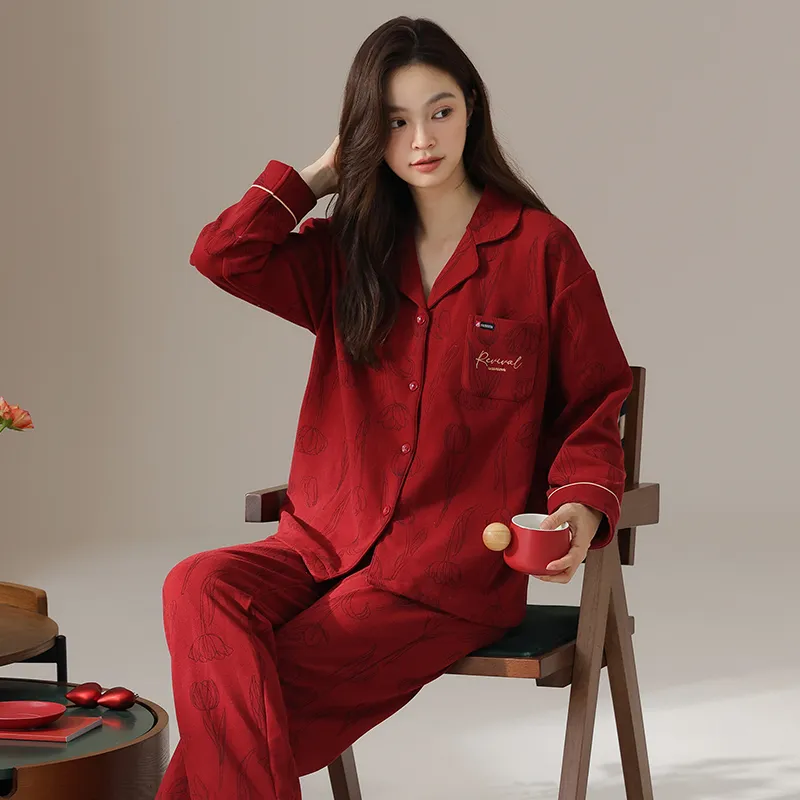 GOSO Pajama Set Women's Brick Red-3