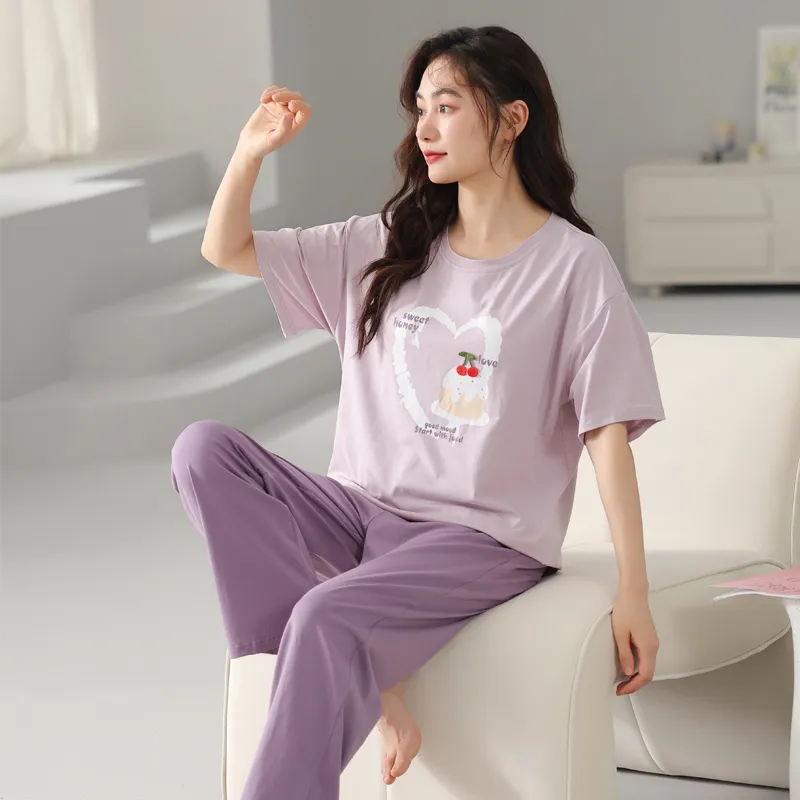 GOSO Pajama Set Women's Light Lavender-4