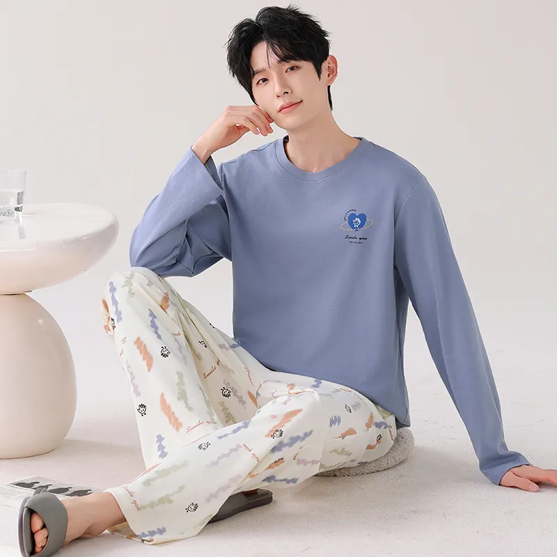 GOSO Pajama Set Men's Steel Blue-1