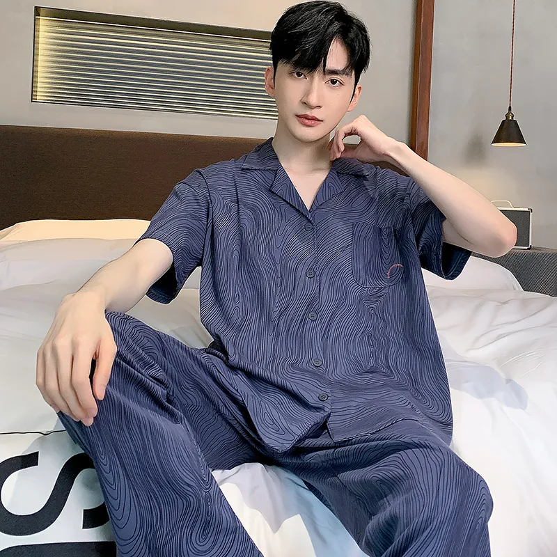 GOSO Pajama Set Men's Royal Blue-6