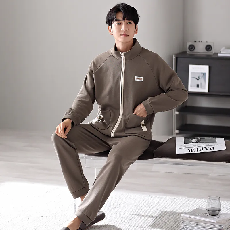 GOSO Pajama Set Men's Olive Brown-1