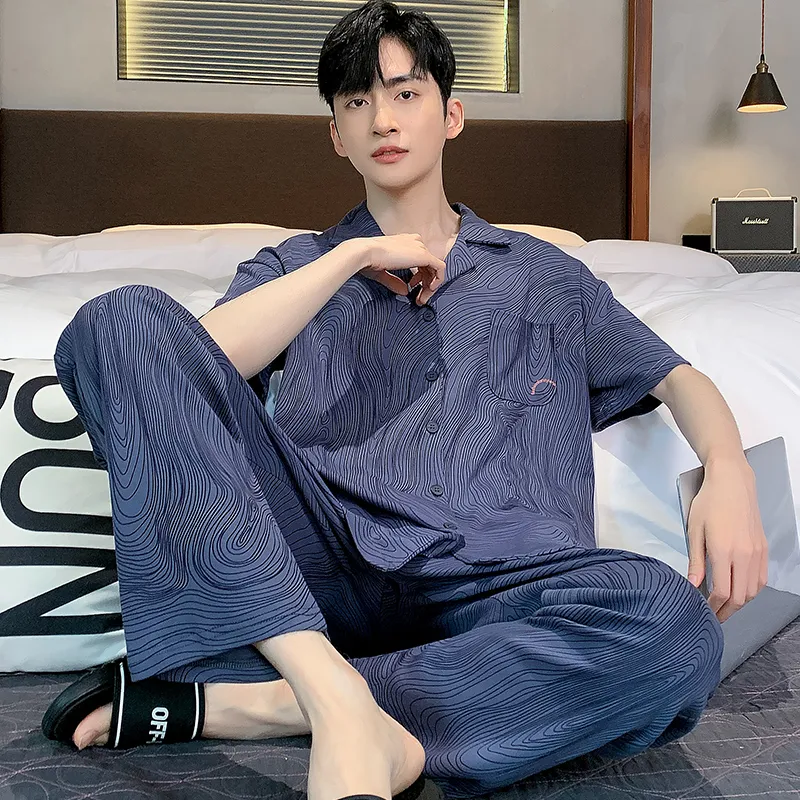 GOSO Pajama Set Men's Royal Blue-7