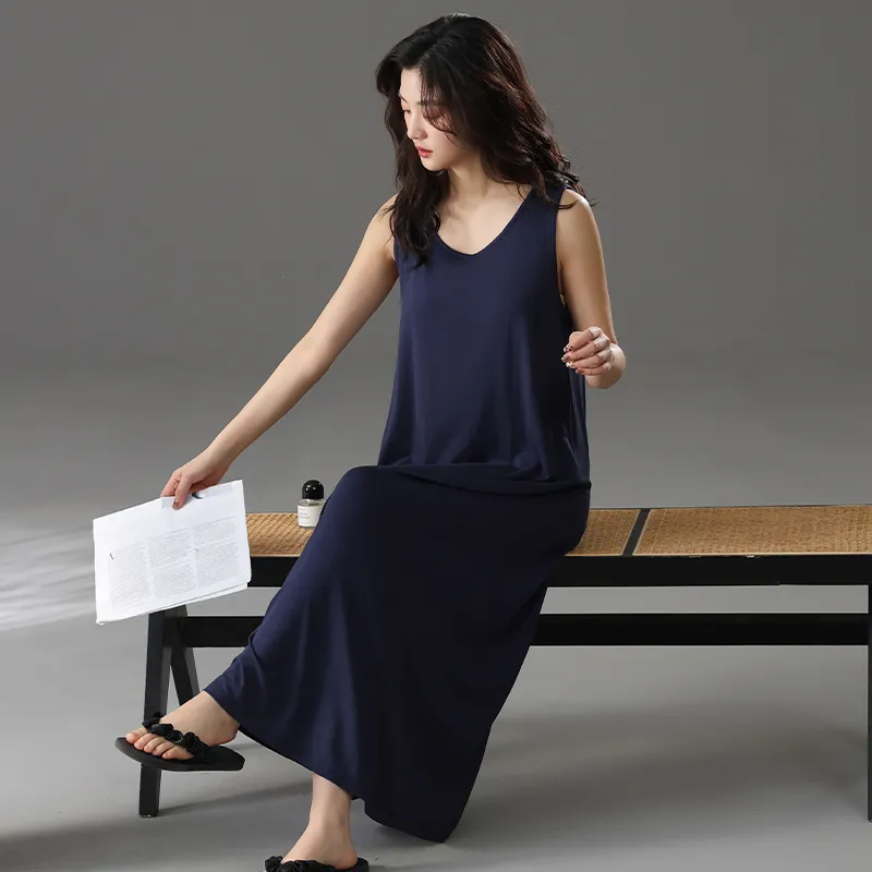 GOSO Nightgown Women's Navy Blue-3