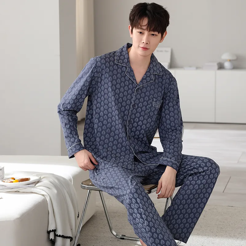 GOSO Pajama Set Men's Royal Blue-6