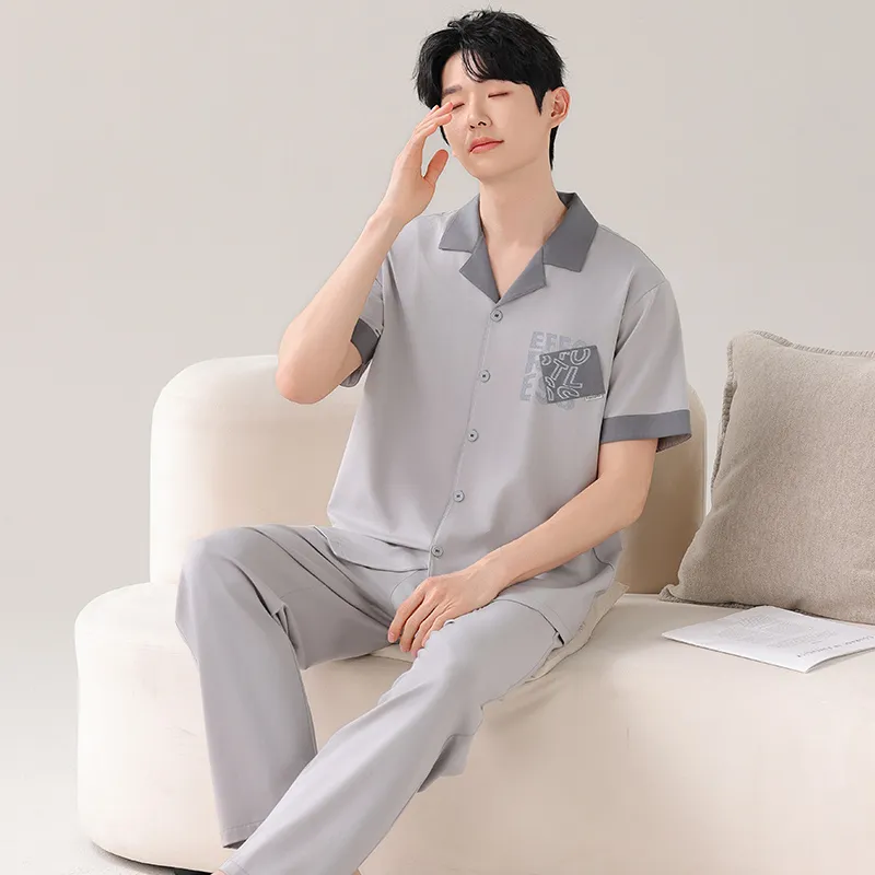 GOSO Pajama Set Men's Light Gray-3