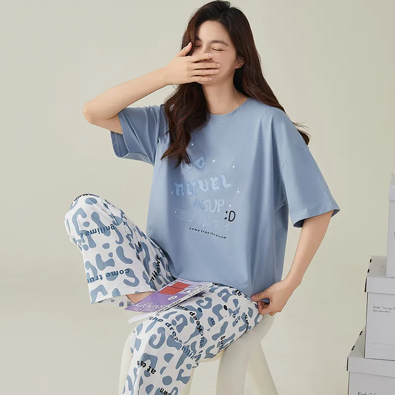 GOSO Pajama Set Women's Sky Blue-3