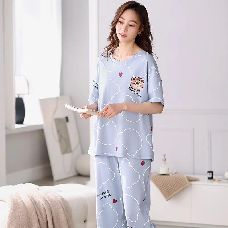 GOSO Pajama Set Women's Light Blue-7