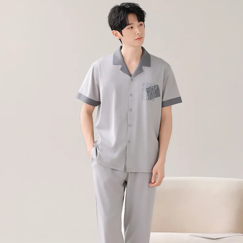GOSO Pajama Set Men's Light Gray-7