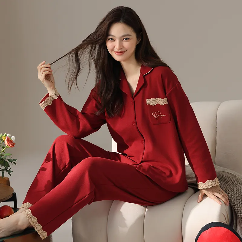 GOSO Pajama Set Women's Brick Red-4