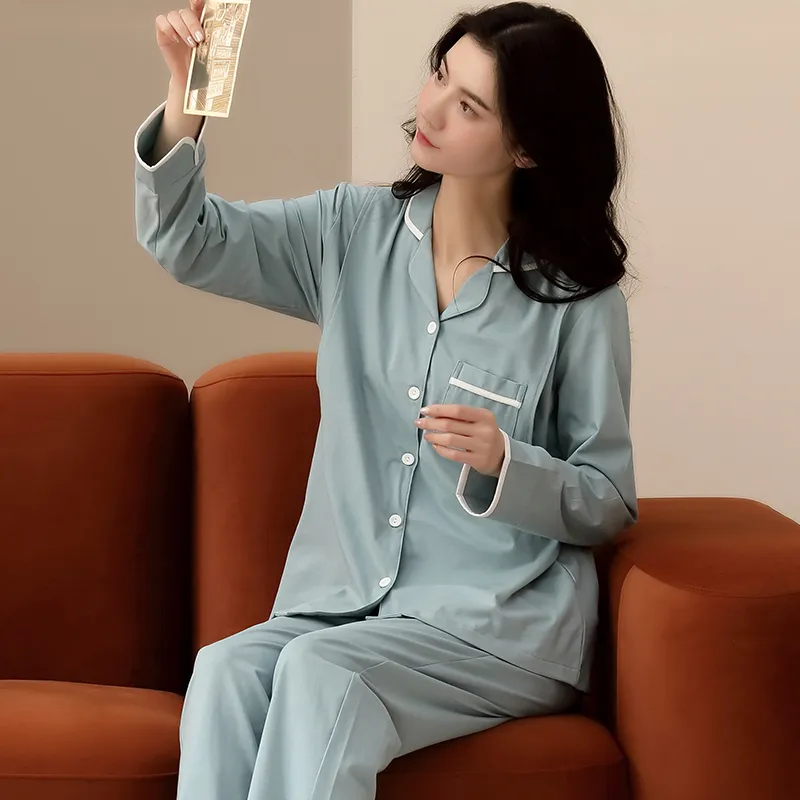GOSO Pajama Set Women's Uniform Blue-2