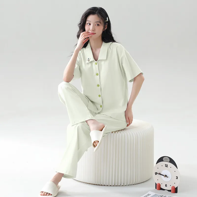 GOSO Pajama Set Women's Green Jade Color-3